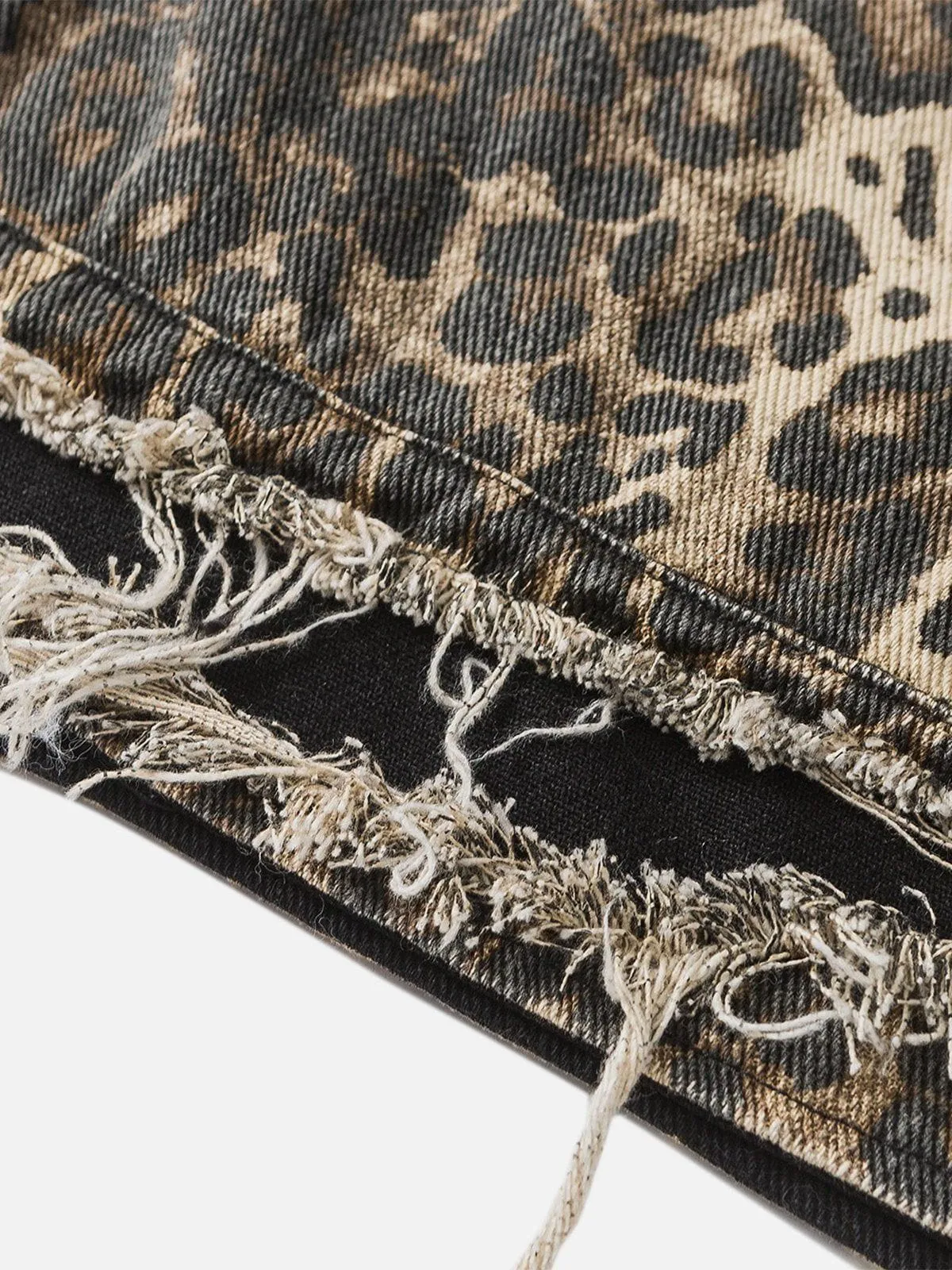 Aelfric Eden Distressed Leopard Print Jacket