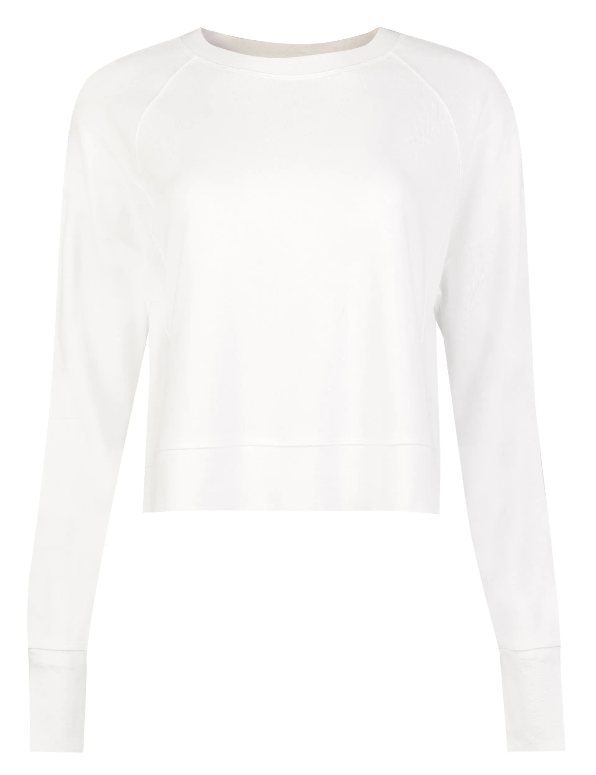 After Class Crop Sweatshirt - Lily White