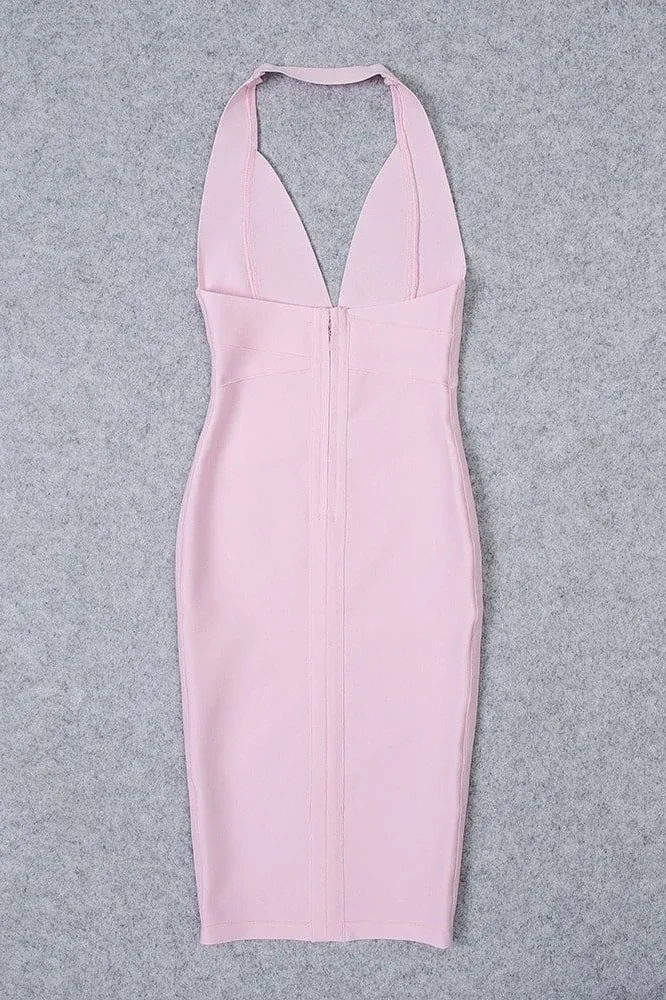 Ali Bandage Midi Dress - Baby Pink