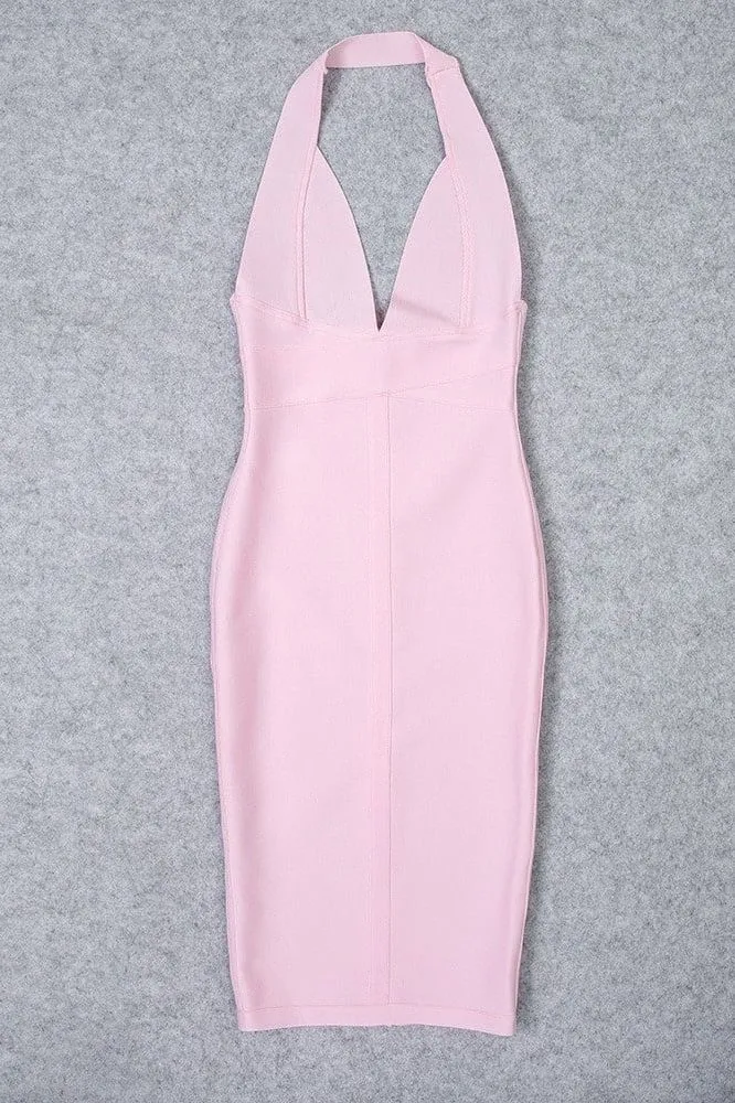 Ali Bandage Midi Dress - Baby Pink