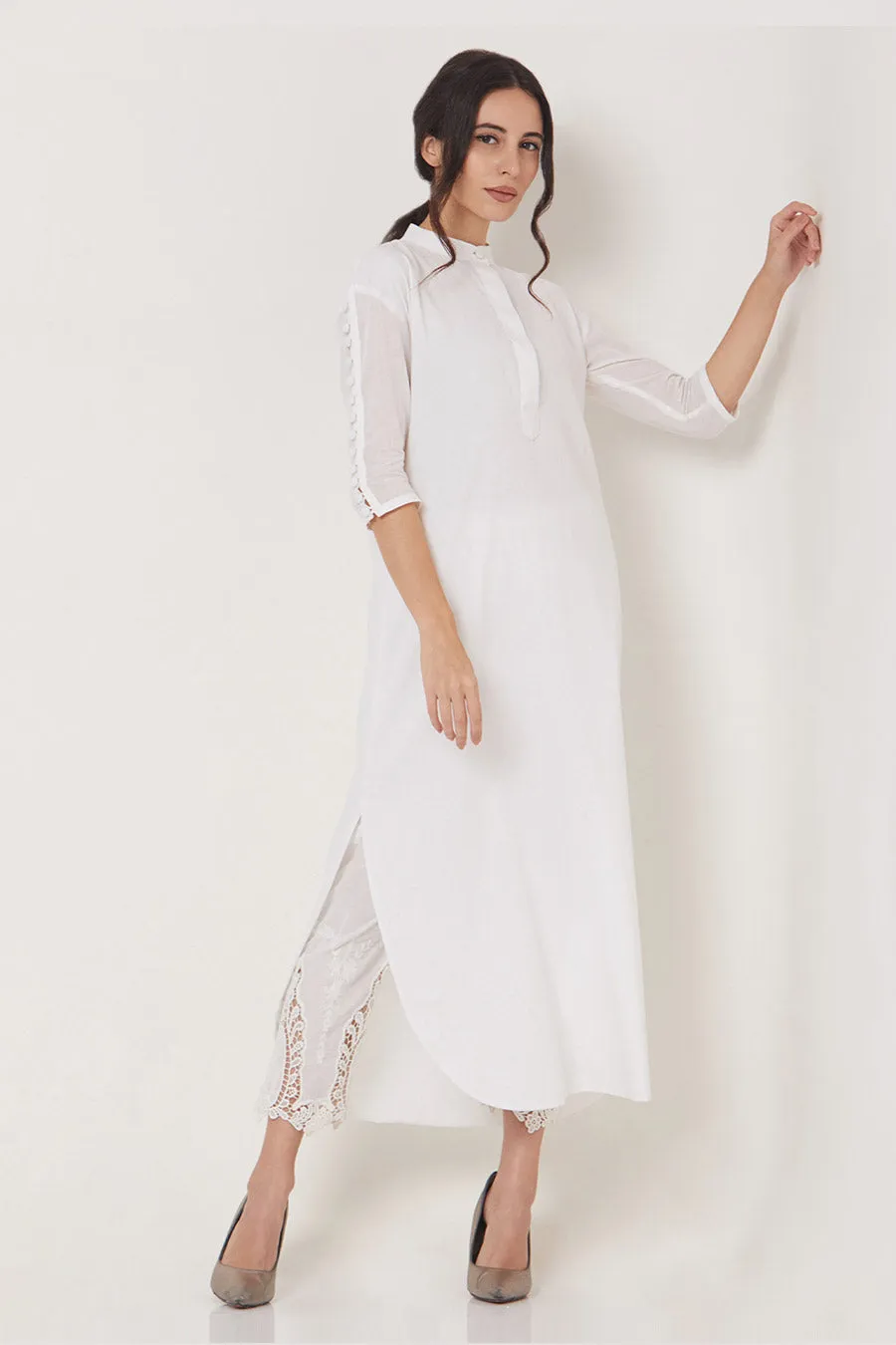 Alma - Off-White Layered Tunic