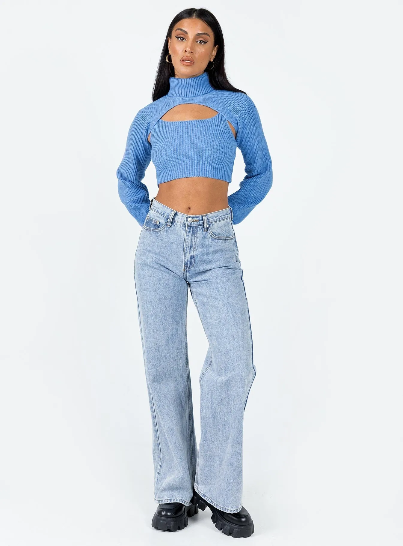 Anna Turtleneck Sweater Blue