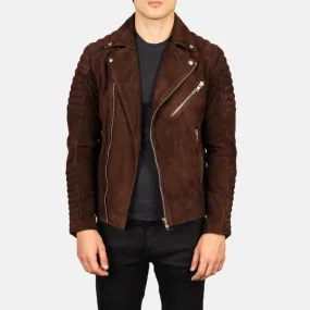 Armand Mocha Suede Biker Jacket