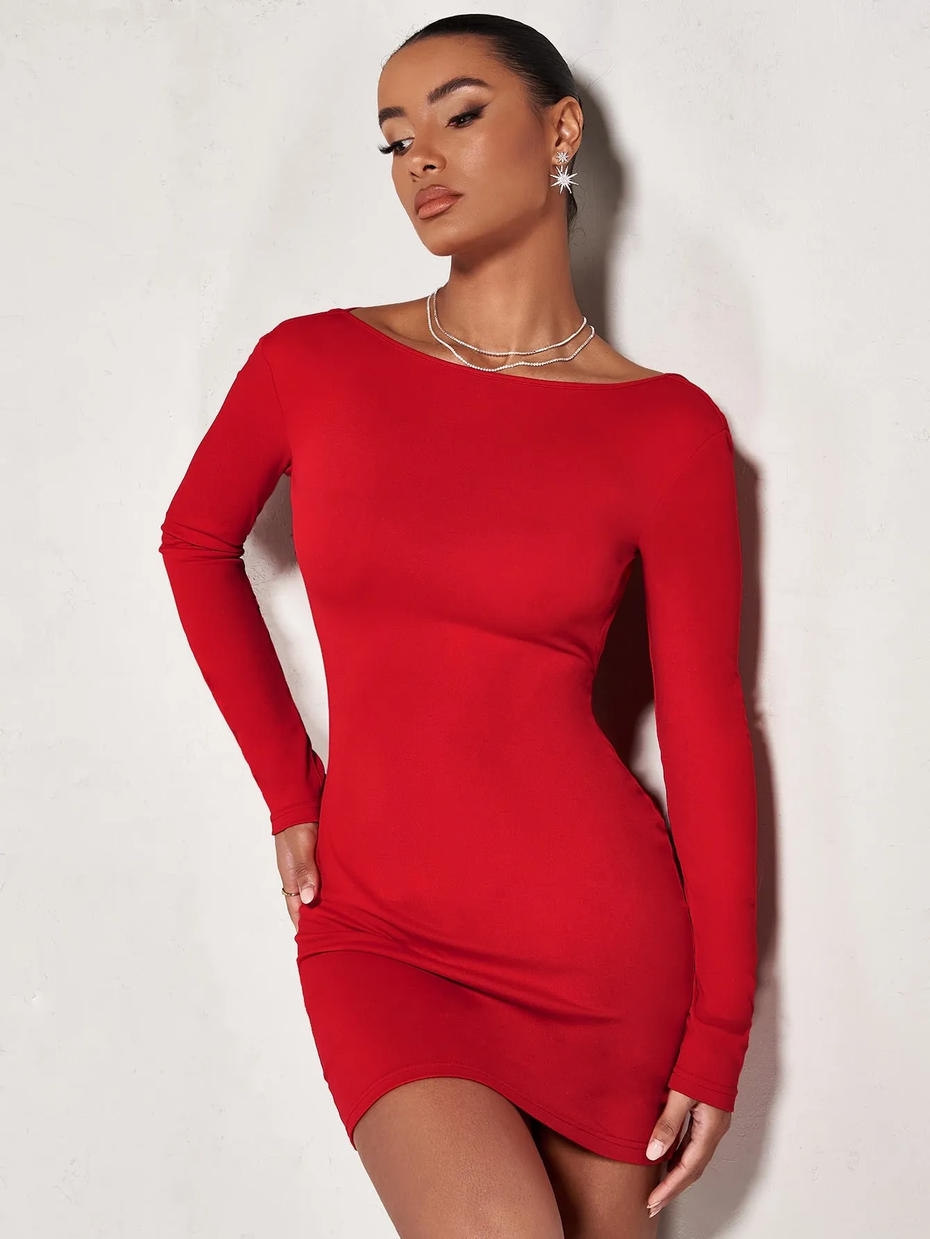 BAE Crisscross Backless Bodycon Dress