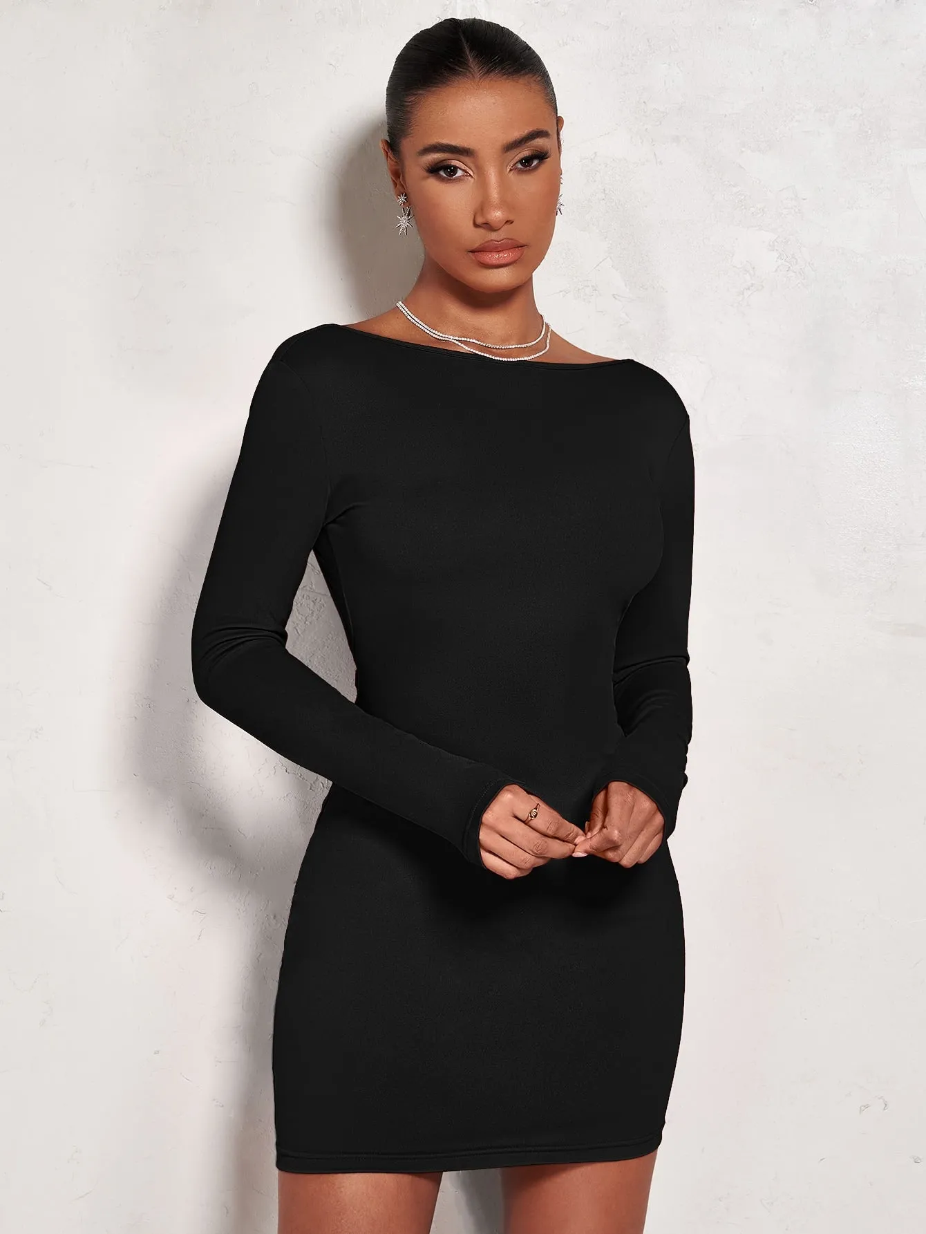 BAE Crisscross Backless Bodycon Dress