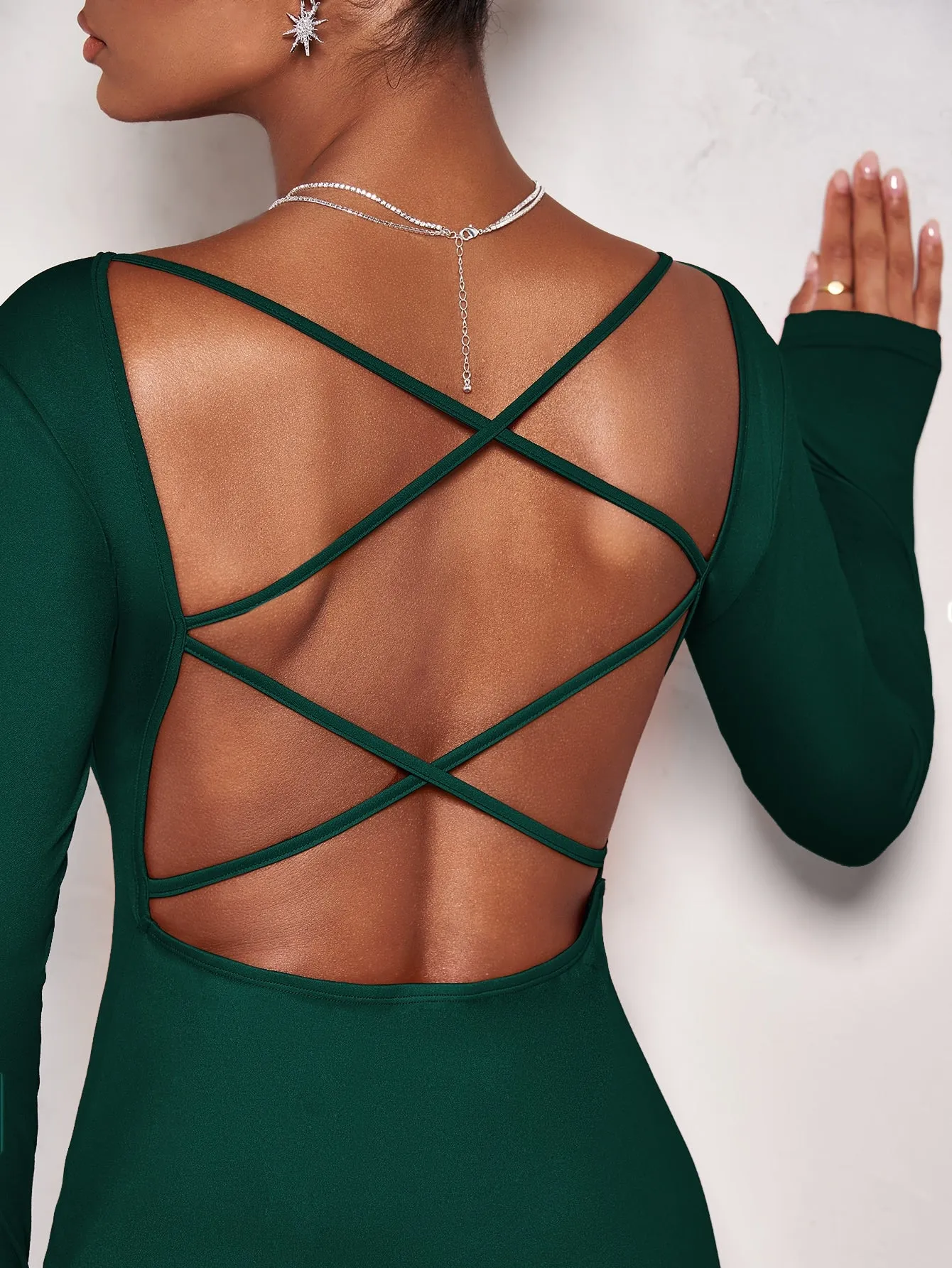 BAE Crisscross Backless Bodycon Dress