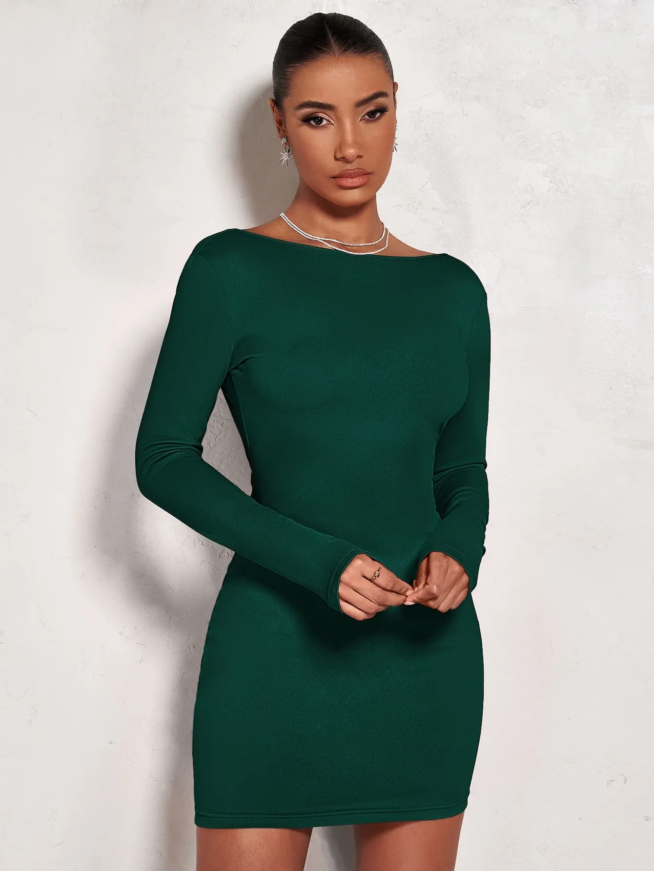 BAE Crisscross Backless Bodycon Dress