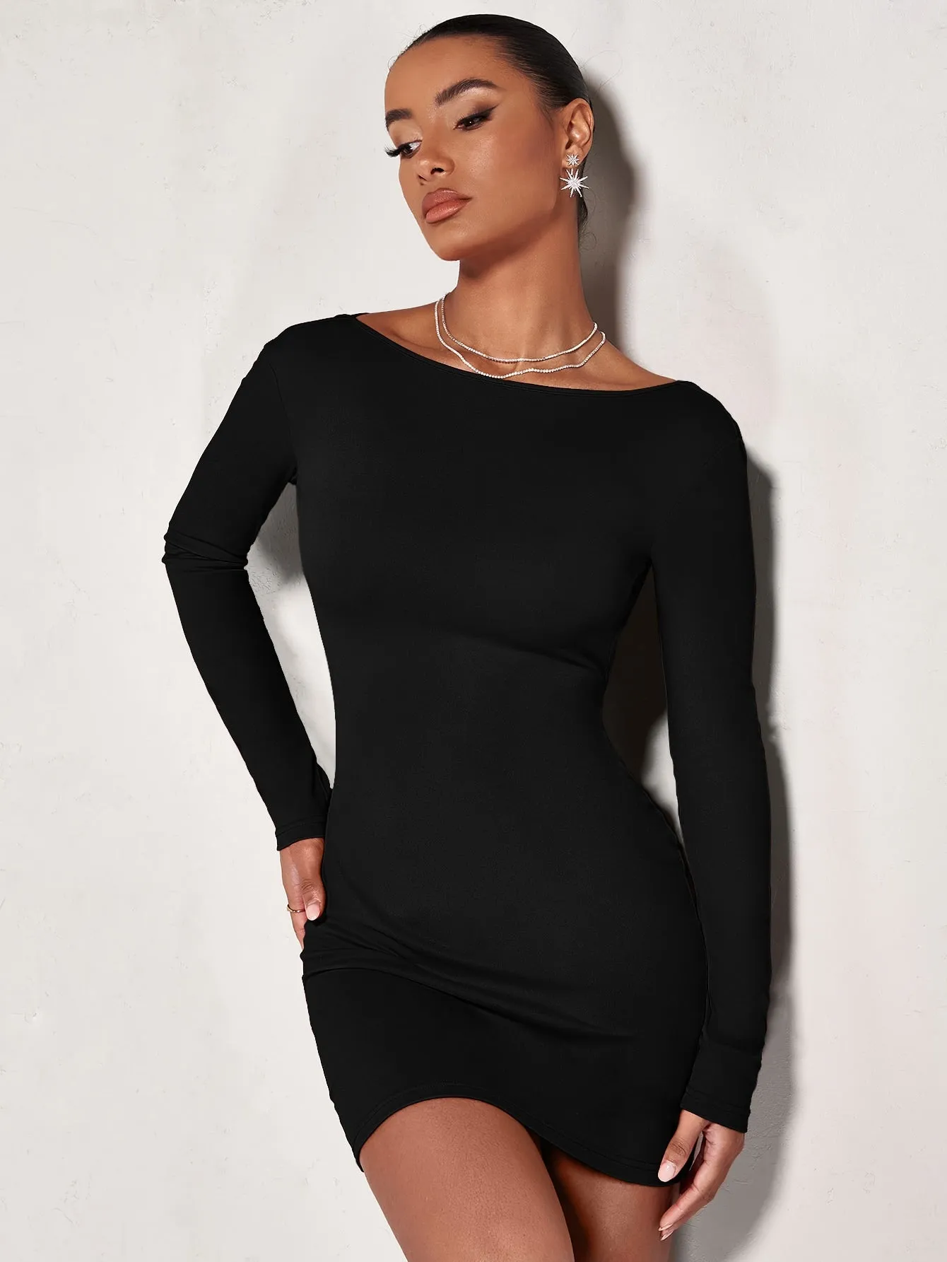 BAE Crisscross Backless Bodycon Dress