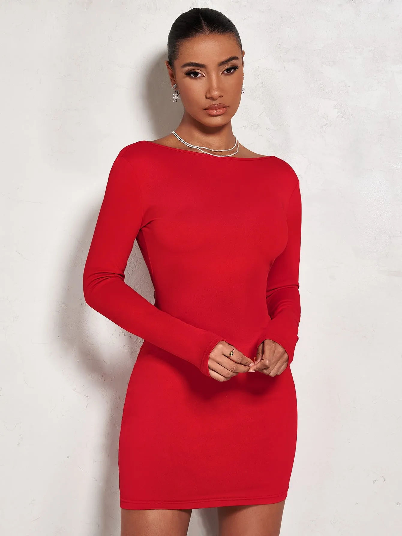 BAE Crisscross Backless Bodycon Dress