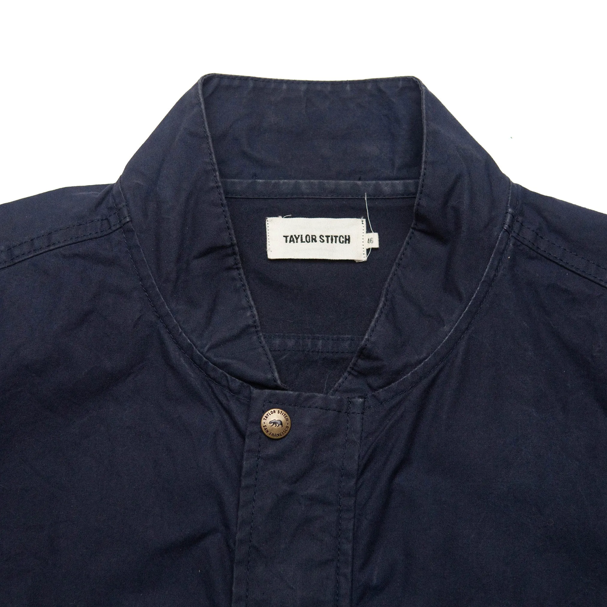 Bomber Jacket in Navy Dry Wax - 46