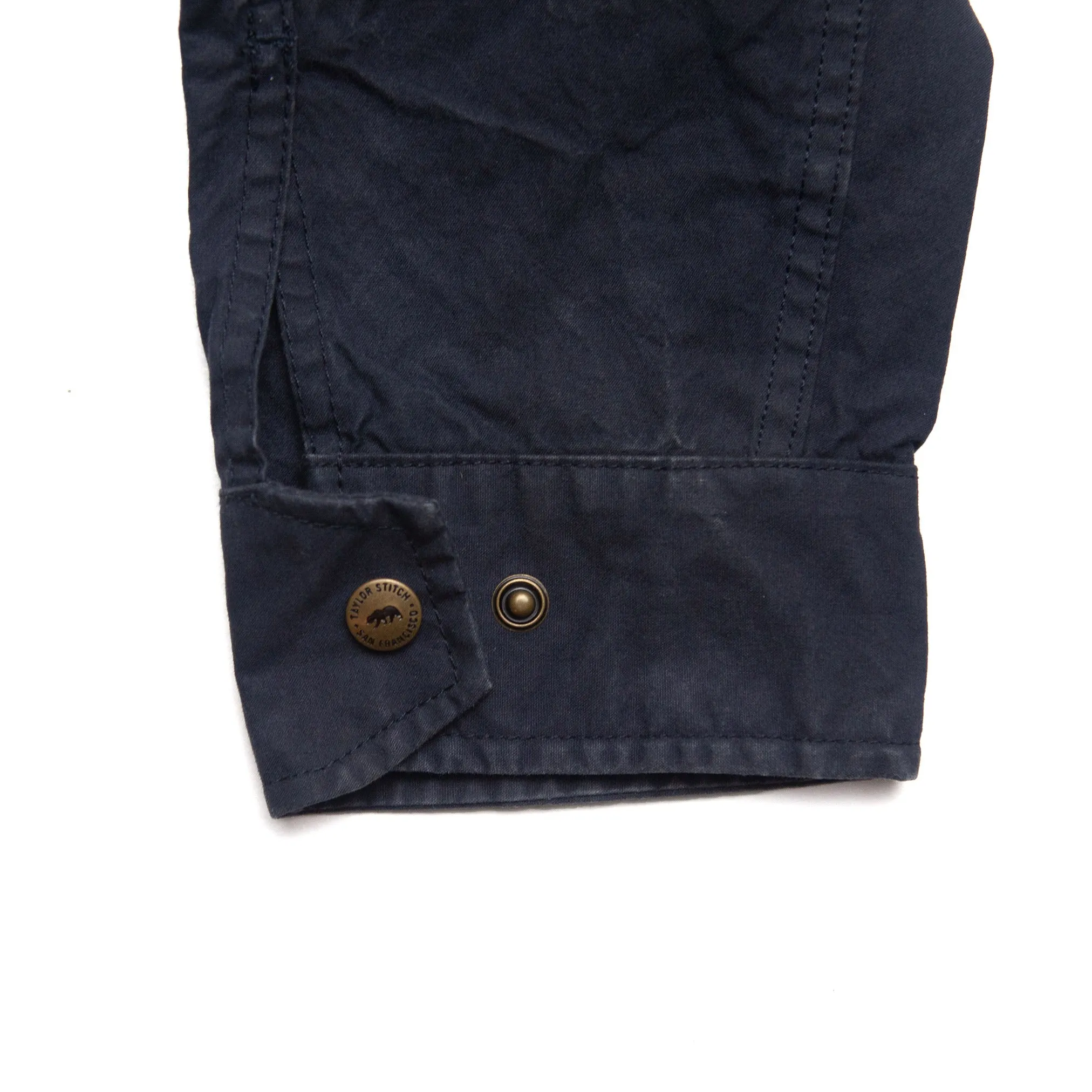 Bomber Jacket in Navy Dry Wax - 46