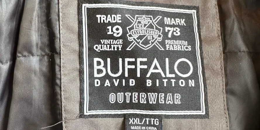 Buffalo David Bitton Black Wool Blend Insulated Pea Coat Jacket