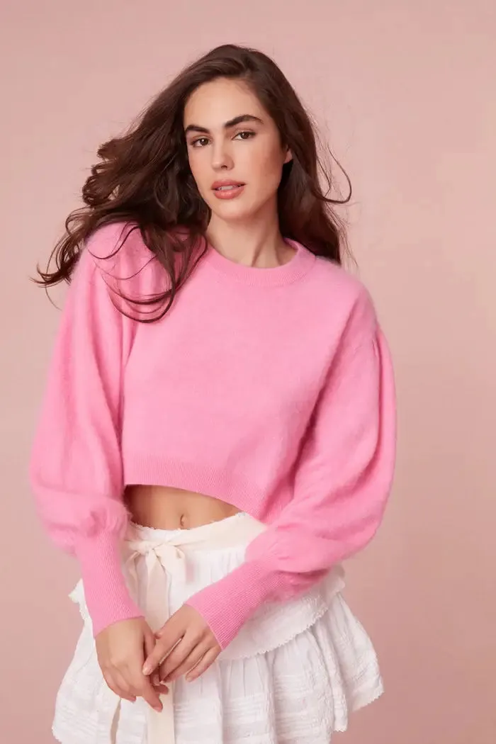 Candela Pullover Sweater in French Pink