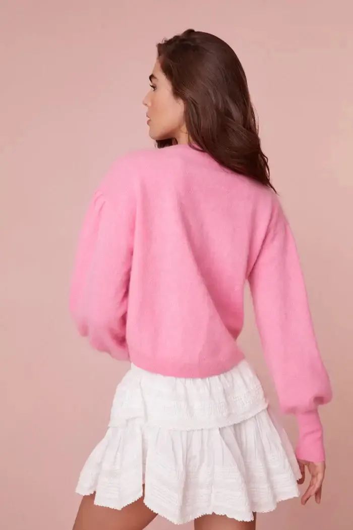 Candela Pullover Sweater in French Pink