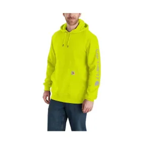 Carhartt Men's Midweight Hooded Logo Sweatshirt - Bright Lime