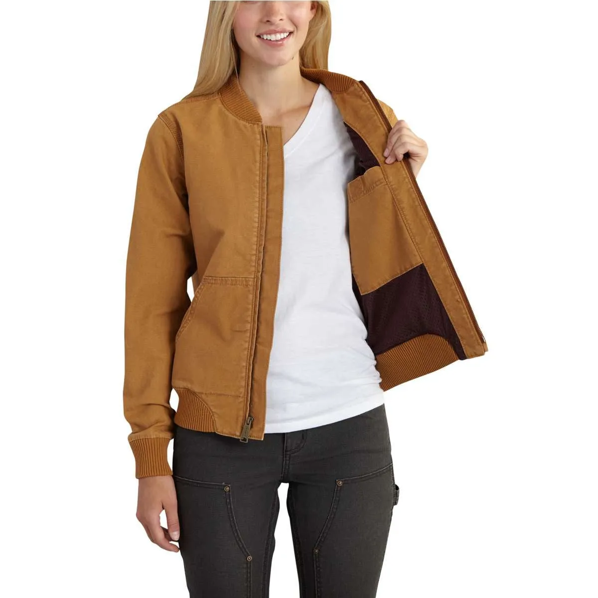 Carhartt Women's Carhartt Brown Crawford Bomber Jacket