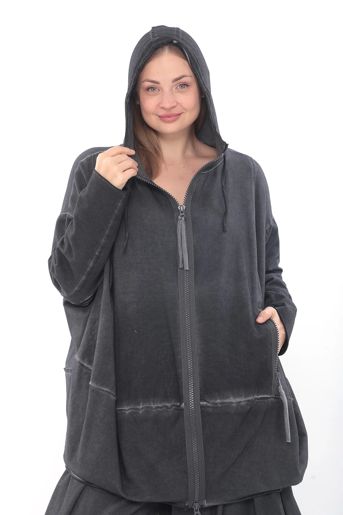 Cocoon Tunic Jacket in Antrasit