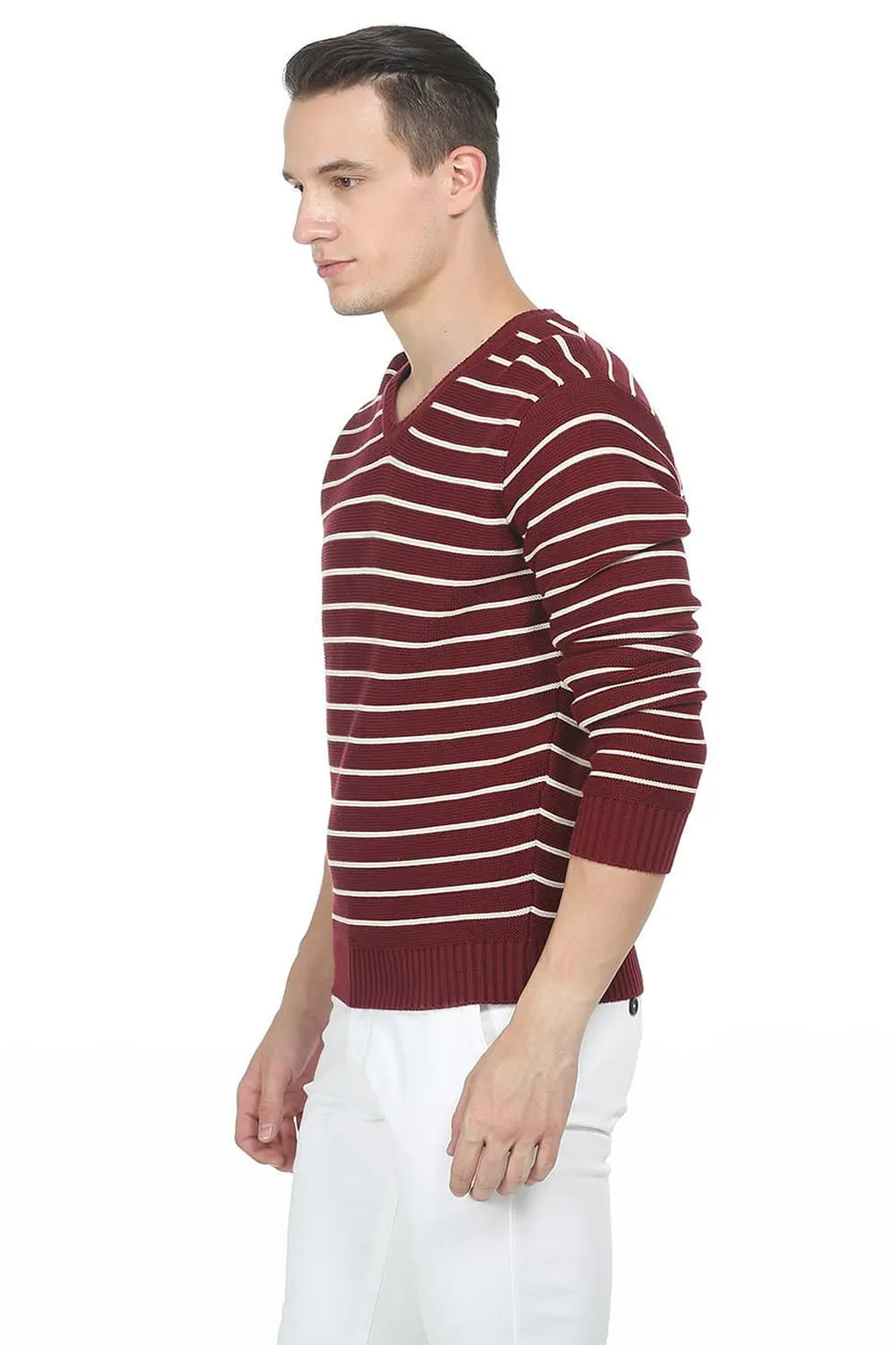 Comfort Fit Mens V Neck Sweater