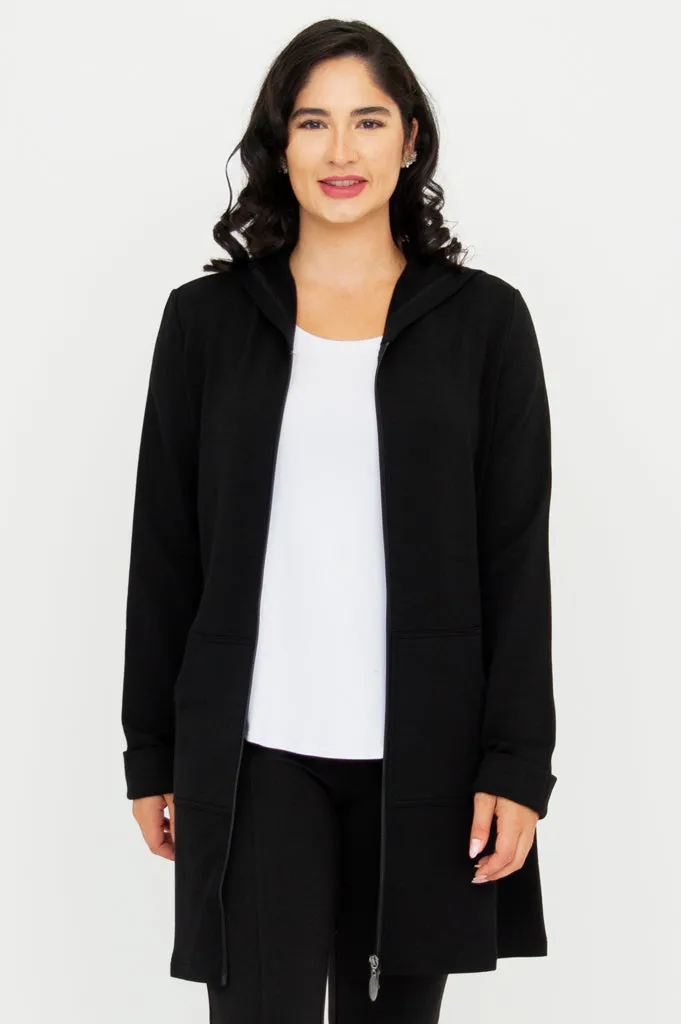 Cortes Jacket, Black, Bamboo