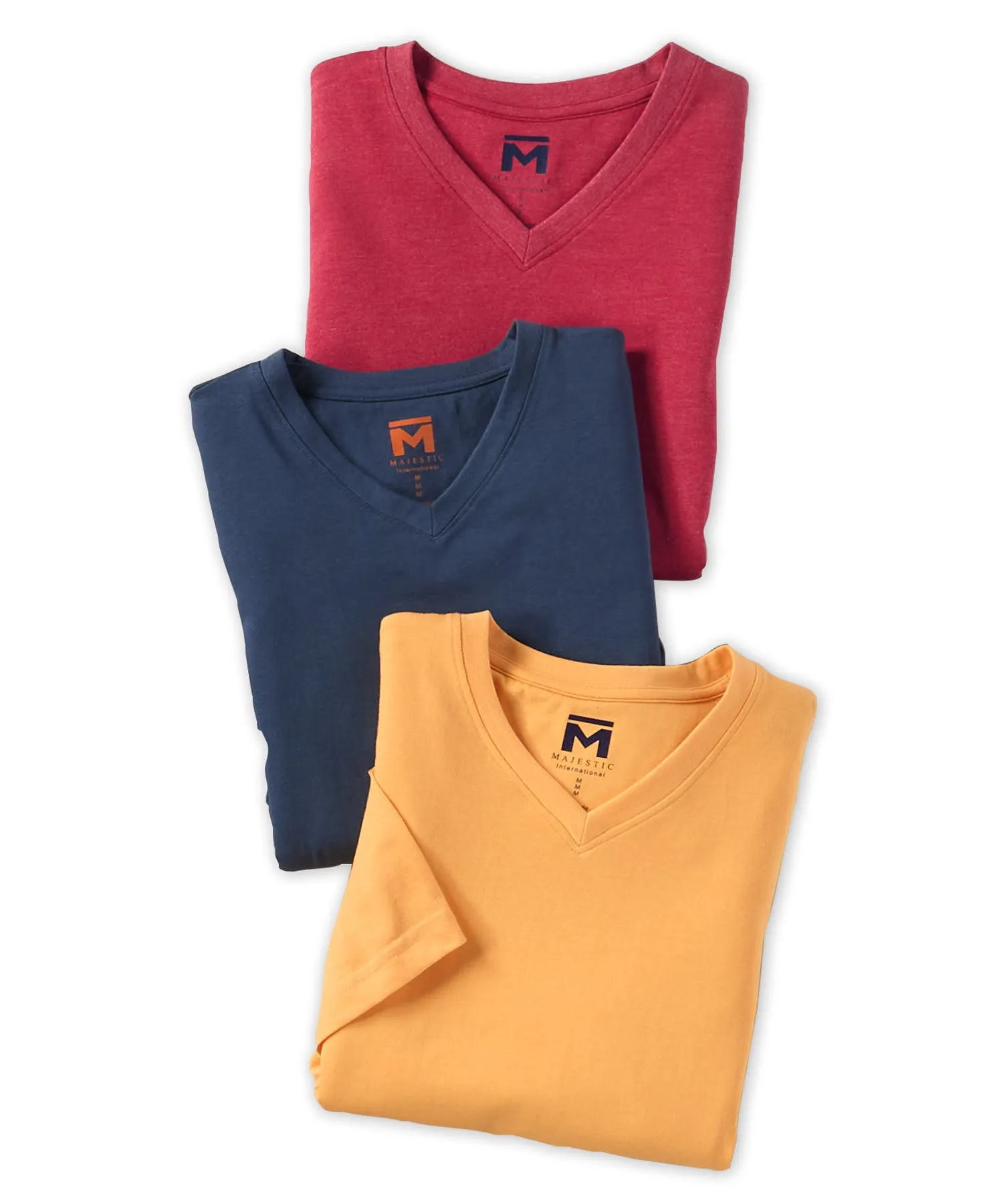 Cotton-Poly V-Neck Tee