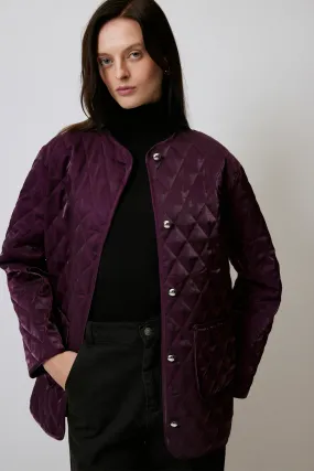 CREW NECK QUILTED JACKET