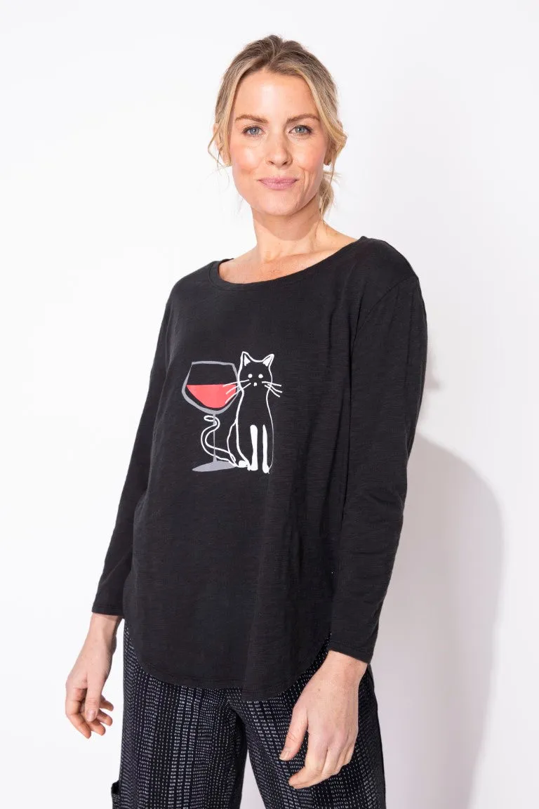 Destination Hi-Low Slub Tee in Tipsy Cat by Escape