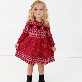 Disney Vintage Mickey Fair Isle Sweater Dress