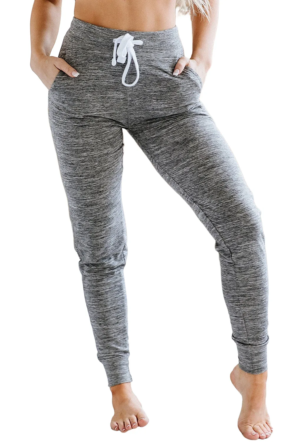 Drawstring Waist Pocketed Joggers