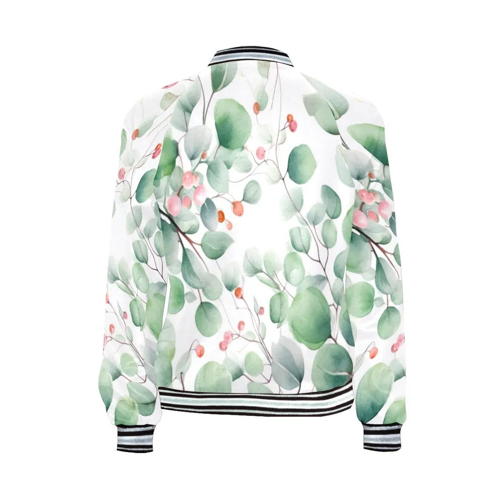 Eucalyptus Leaves awd325 Bomber Jacket for Women