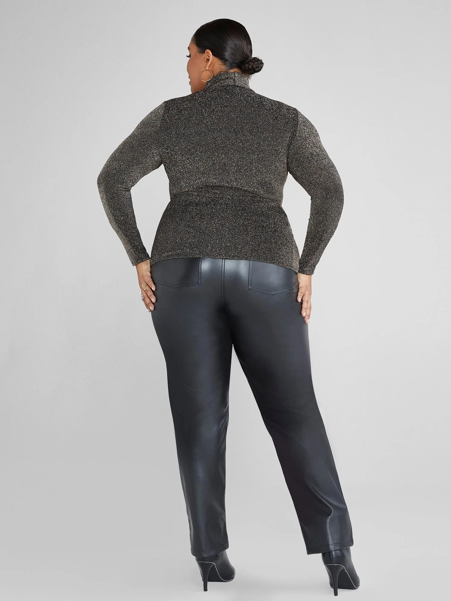 Fashion To Figure - Laina Mockneck Shimmer Top