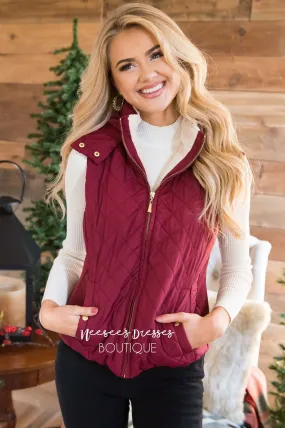 Fur Lined Quilted Vest