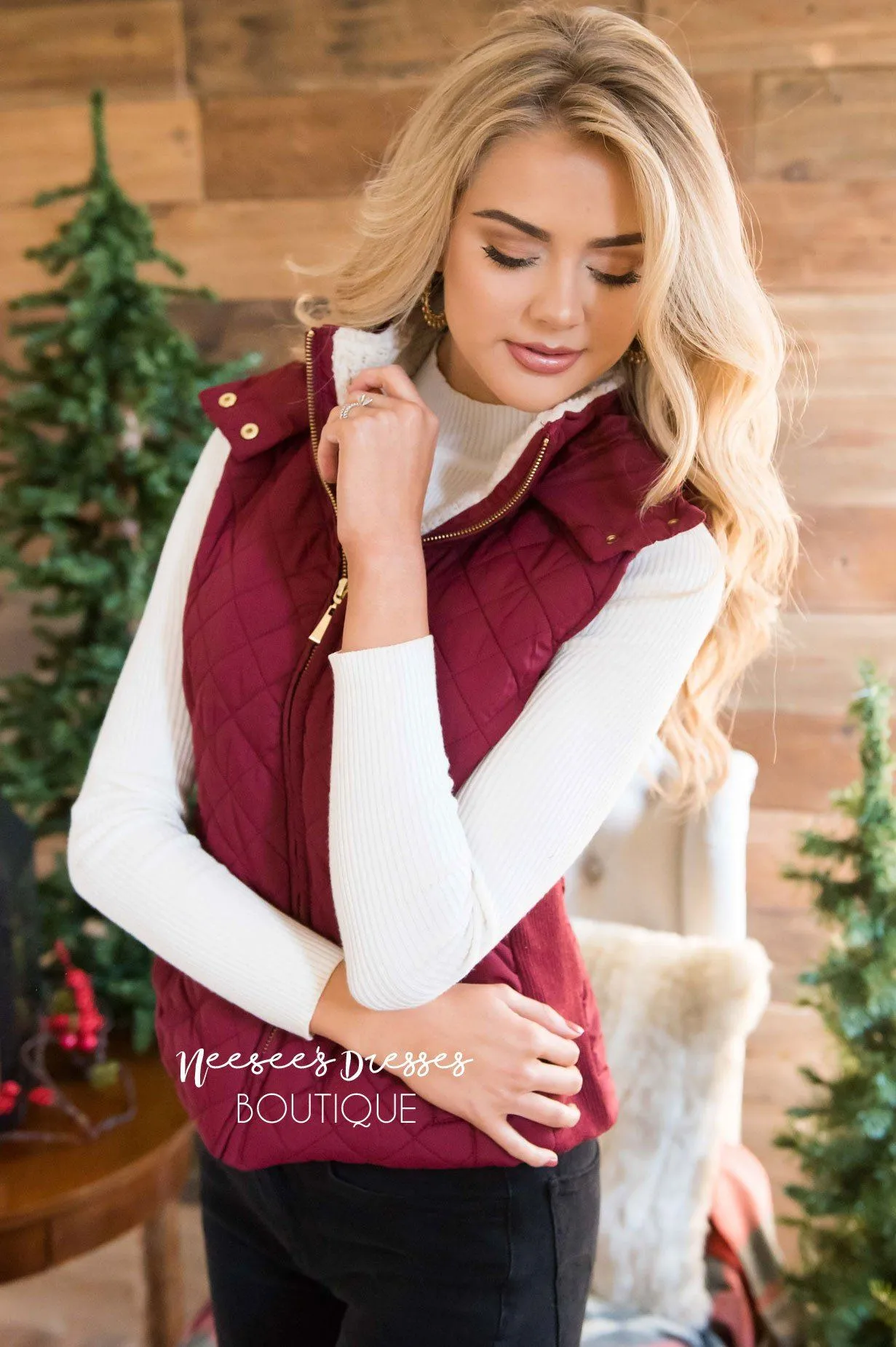 Fur Lined Quilted Vest