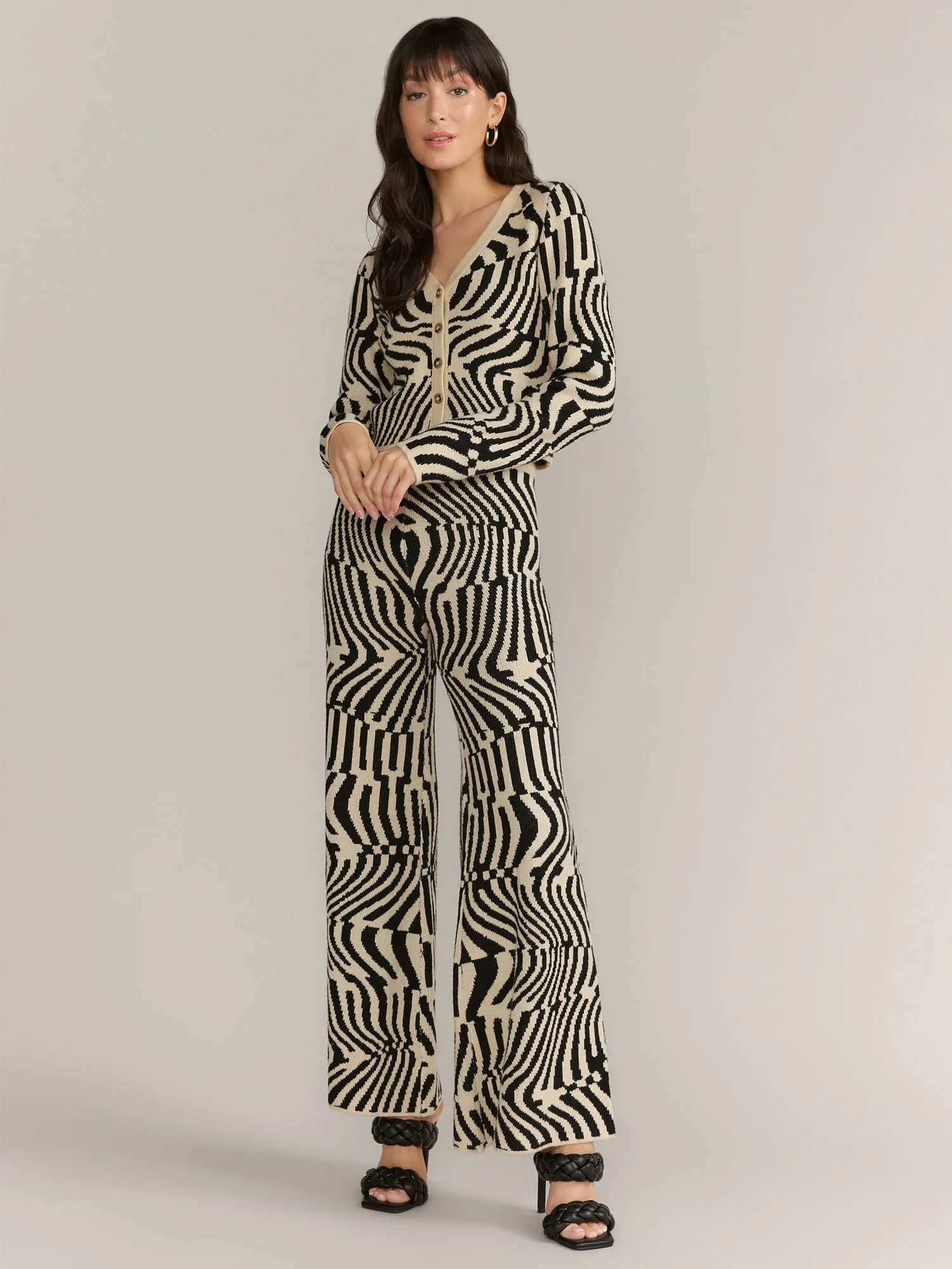 Gilli Abstract Zebra Print Knit Pant - Brands We Love