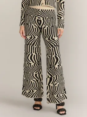 Gilli Abstract Zebra Print Knit Pant - Brands We Love