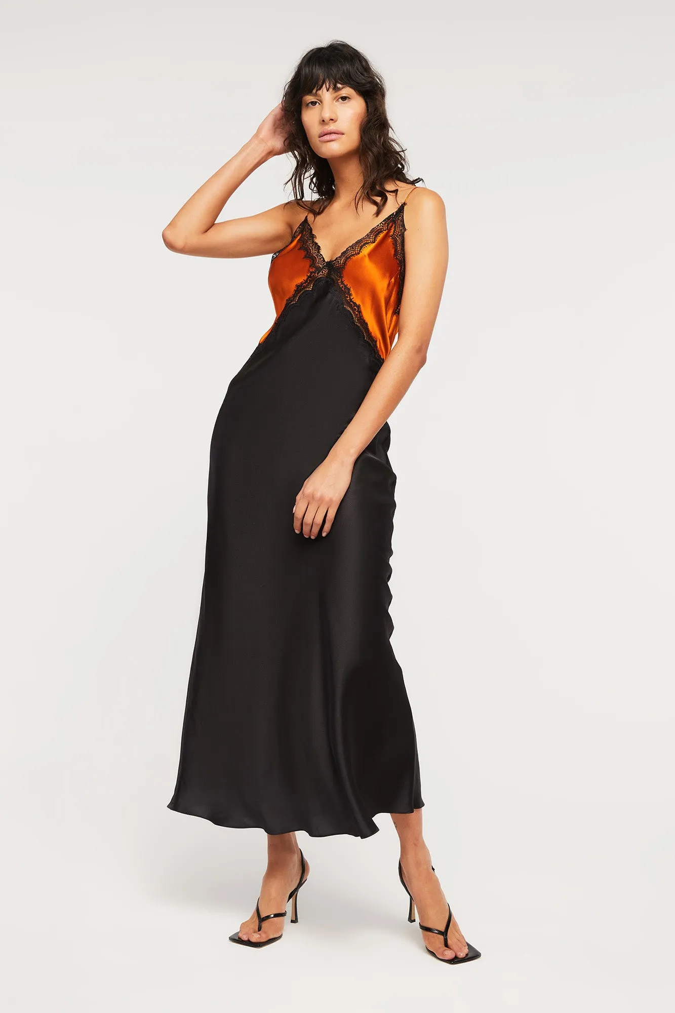 Ginia Sadie Dress Sunset & Black