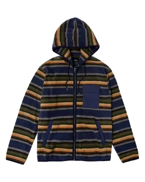 Hawthorne Hooded Zip Fleece Jacket in Moody Blue