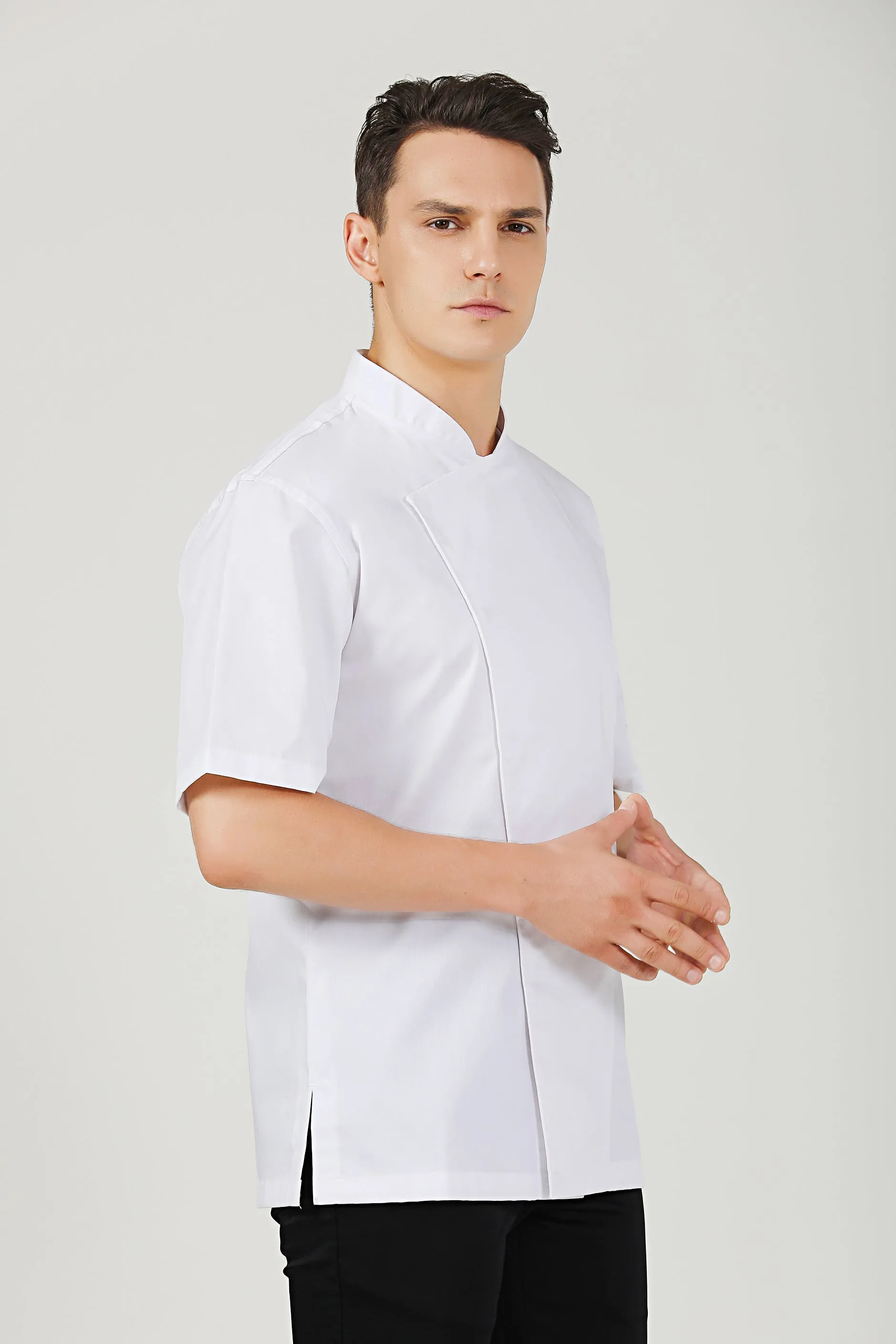 Holly White Chef Jacket, Short Sleeve