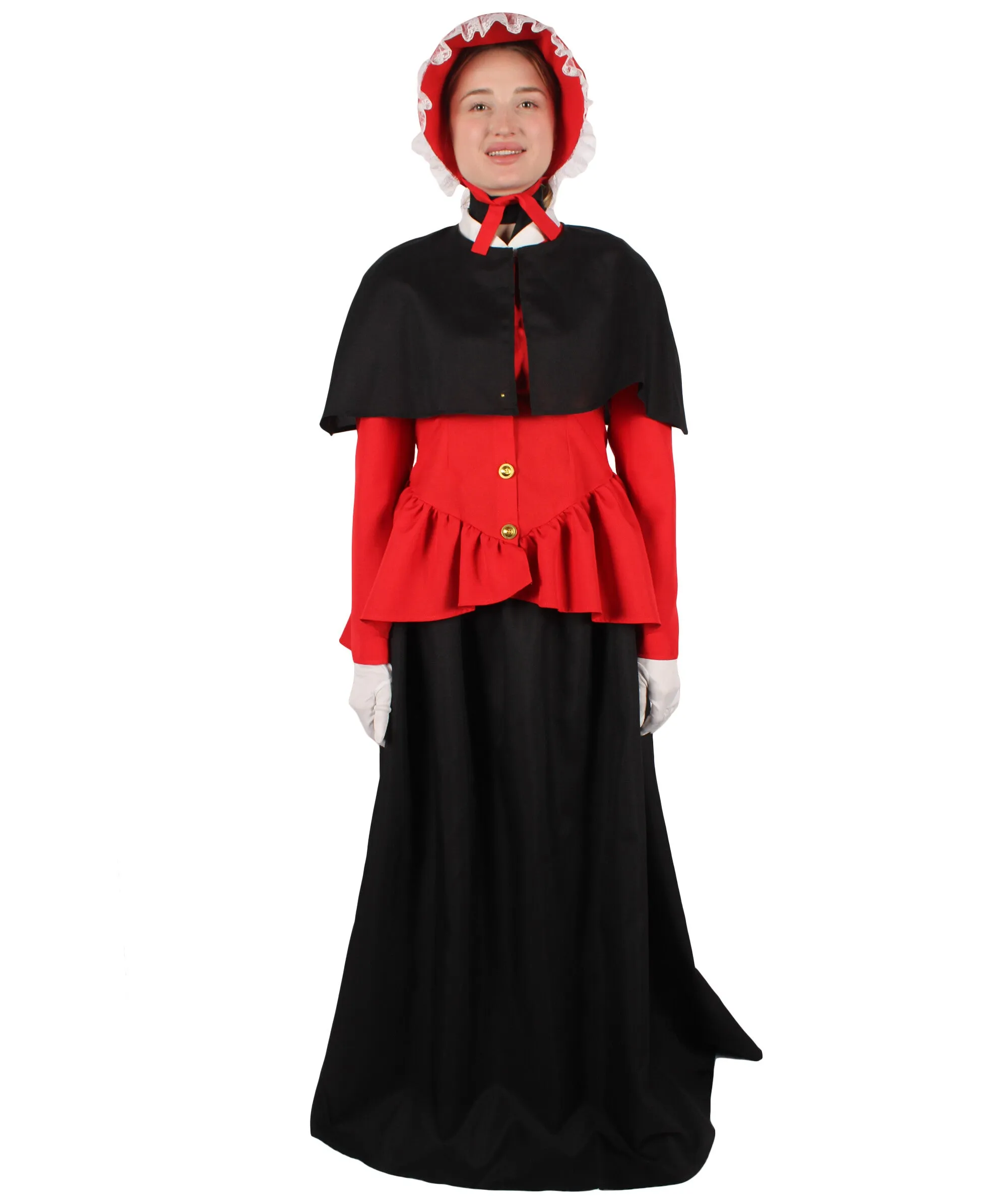 HPO Adult Women's Holiday Celebration Caroler Costume Set I Suitable for Halloween I Flame-retardant Synthetic Fabric