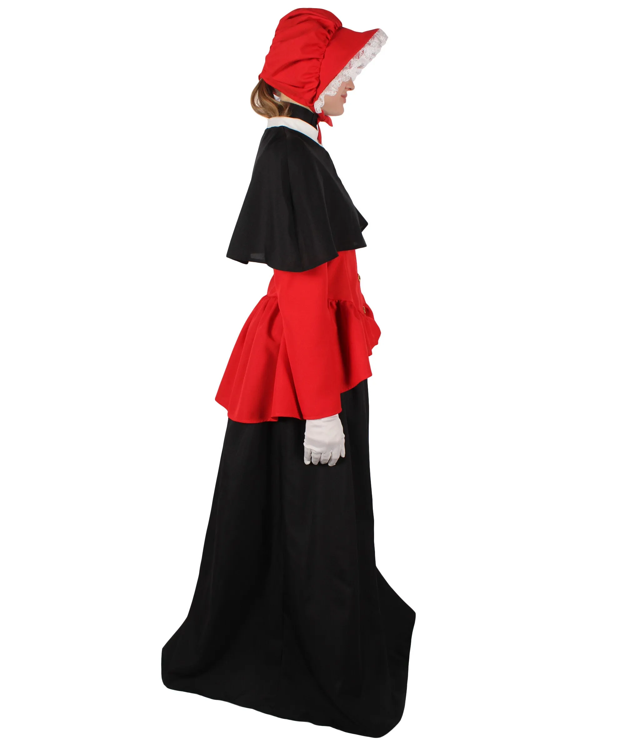 HPO Adult Women's Holiday Celebration Caroler Costume Set I Suitable for Halloween I Flame-retardant Synthetic Fabric