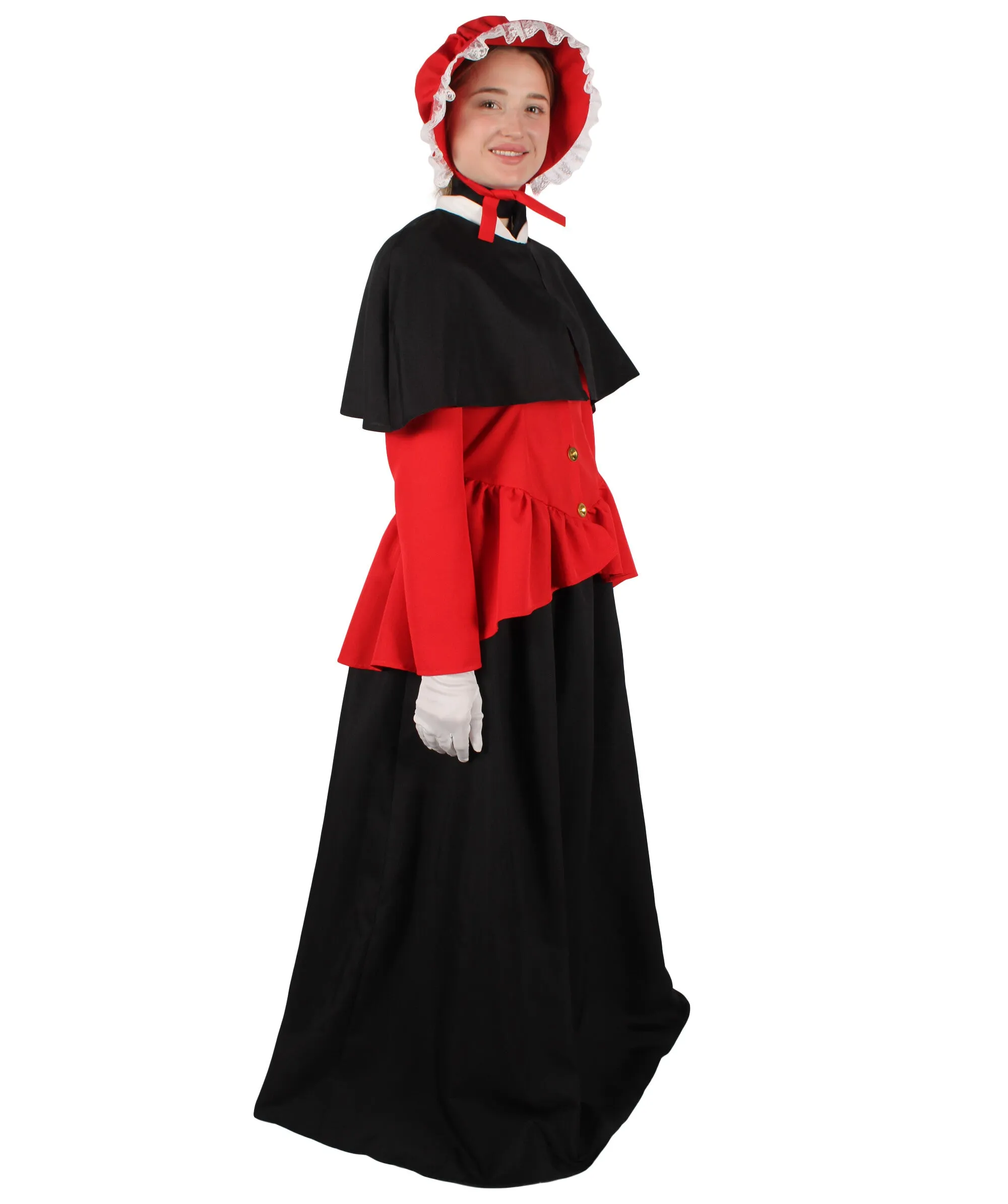 HPO Adult Women's Holiday Celebration Caroler Costume Set I Suitable for Halloween I Flame-retardant Synthetic Fabric