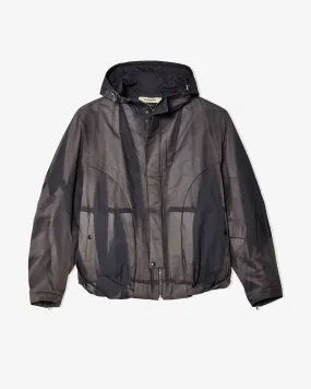 JiyongKim - Men's Sun-Bleached Draped Pocket Bomber - (Dark Grey)