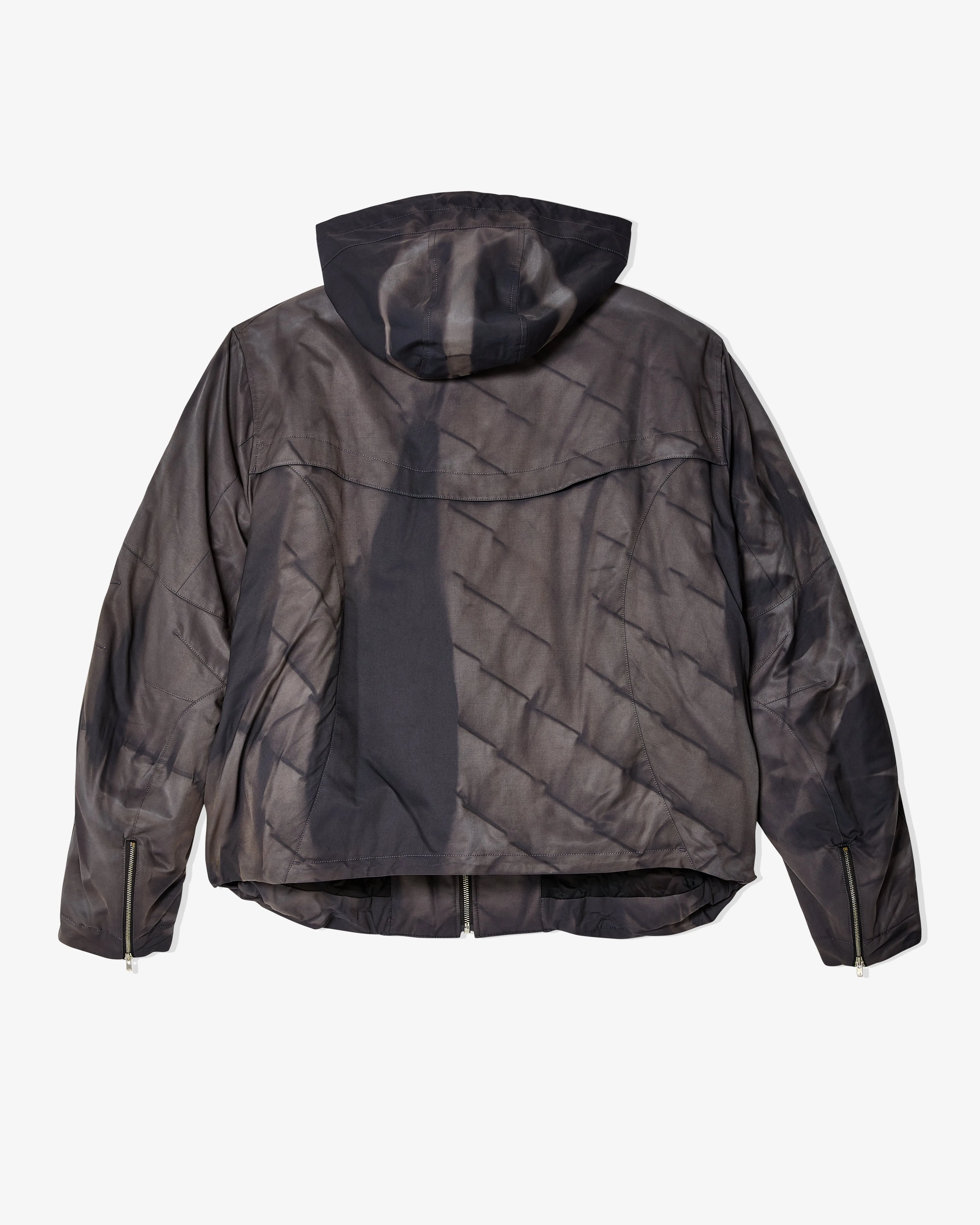 JiyongKim - Men's Sun-Bleached Draped Pocket Bomber - (Dark Grey)