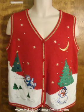 Jolly Snowmen Funny Christmas Sweater Vest