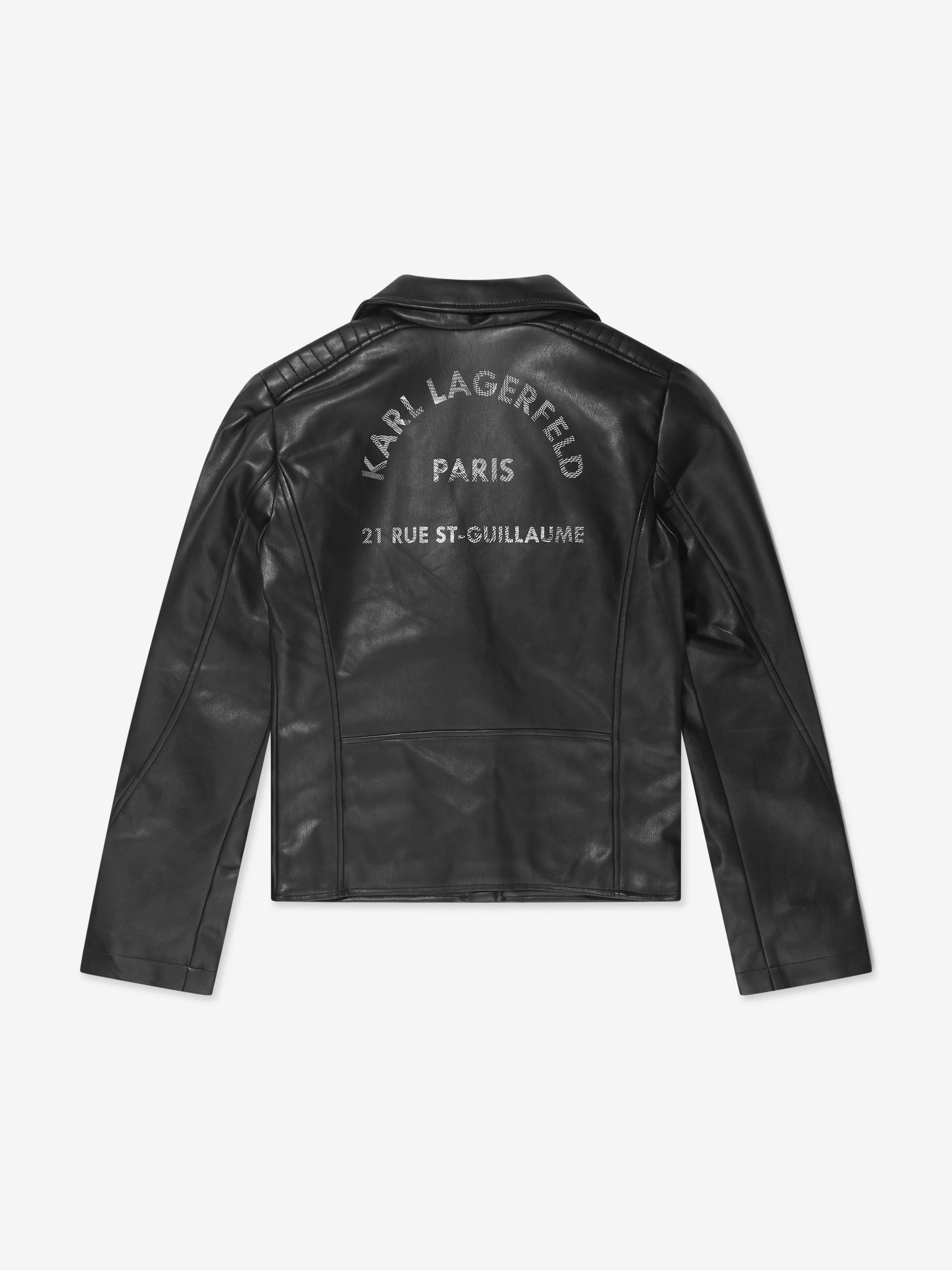 Karl Lagerfeld Girls Faux Leather Biker Jacket