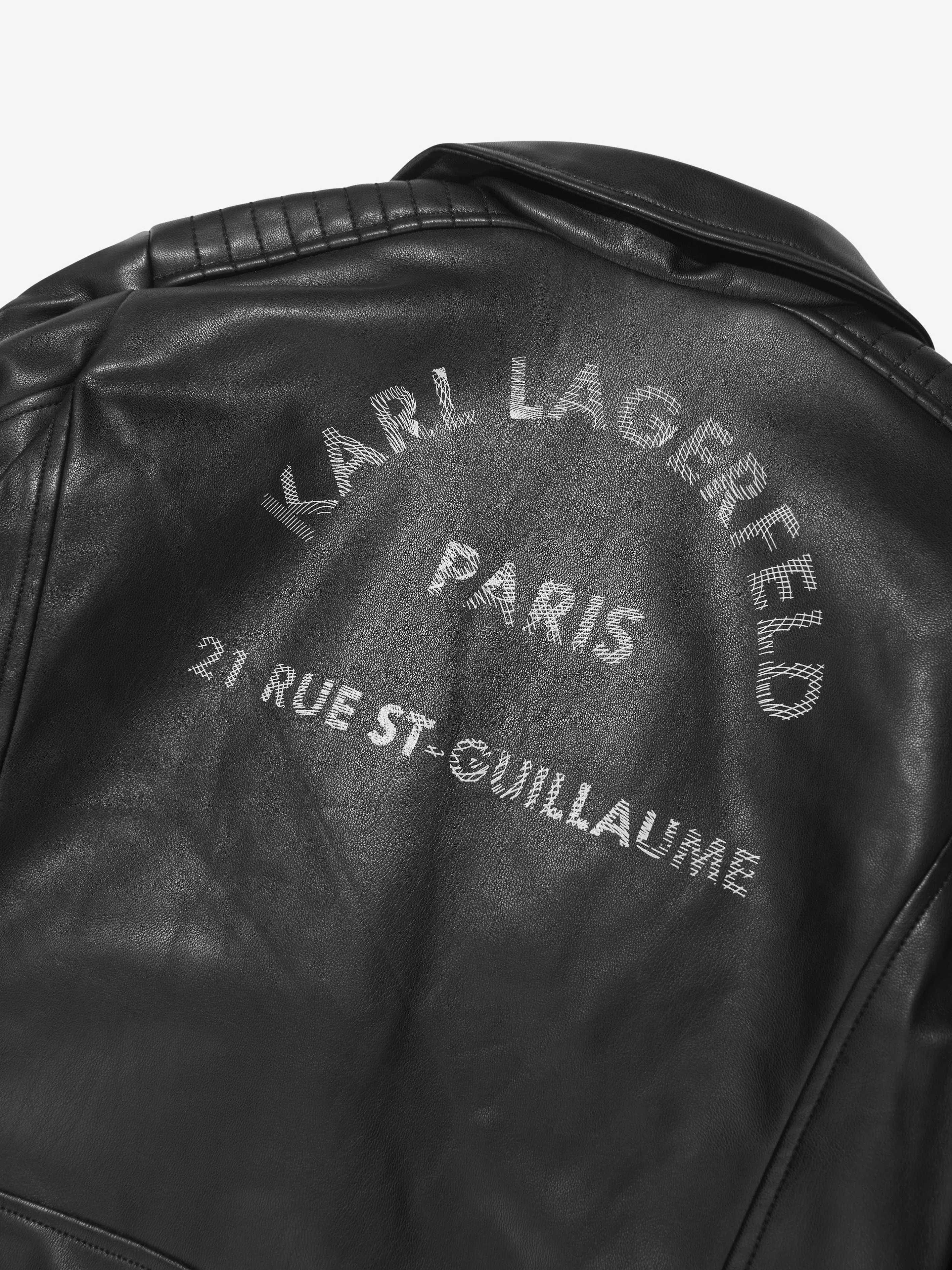 Karl Lagerfeld Girls Faux Leather Biker Jacket