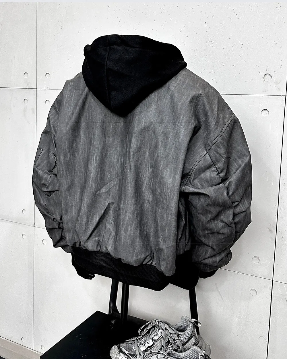 KIIKIO Leather Bomber Jacket