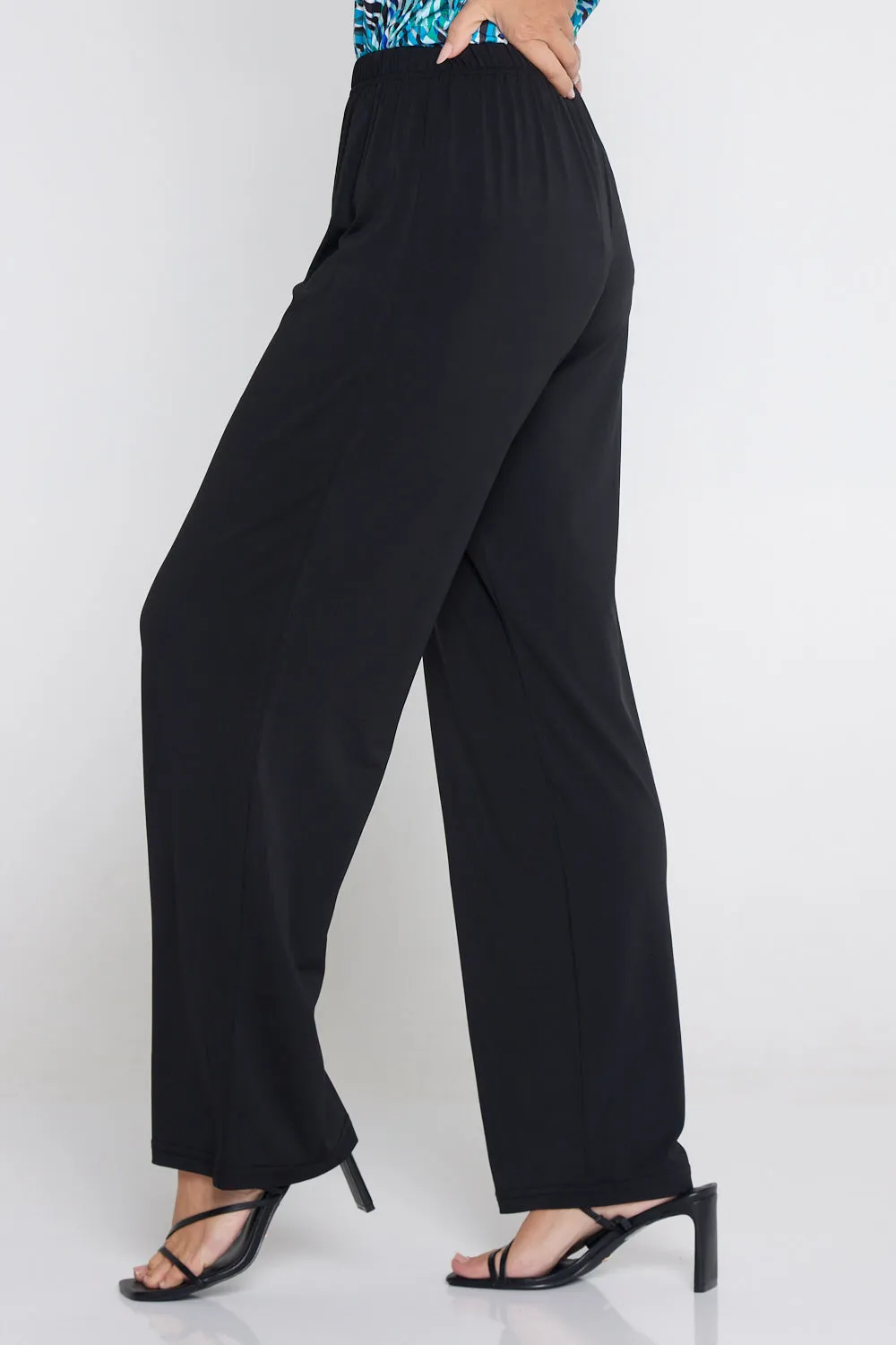 Krista Wide Leg Pants - Black