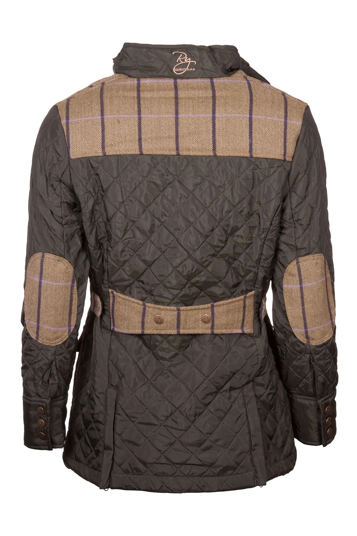 Ladies Tweed Trim Quilted Jacket