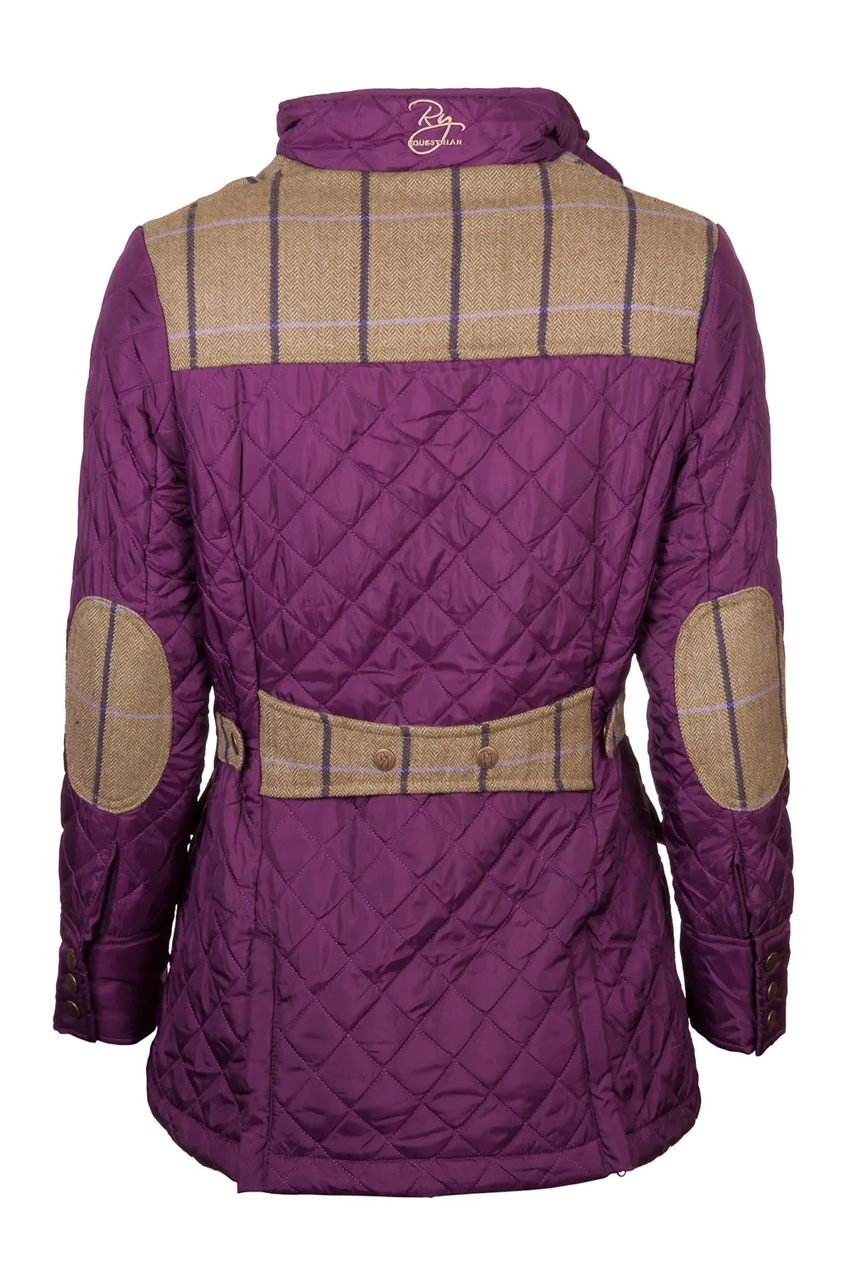 Ladies Tweed Trim Quilted Jacket