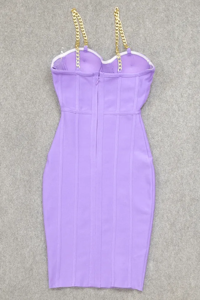 Leah Bodycon Dress - Violet Purple